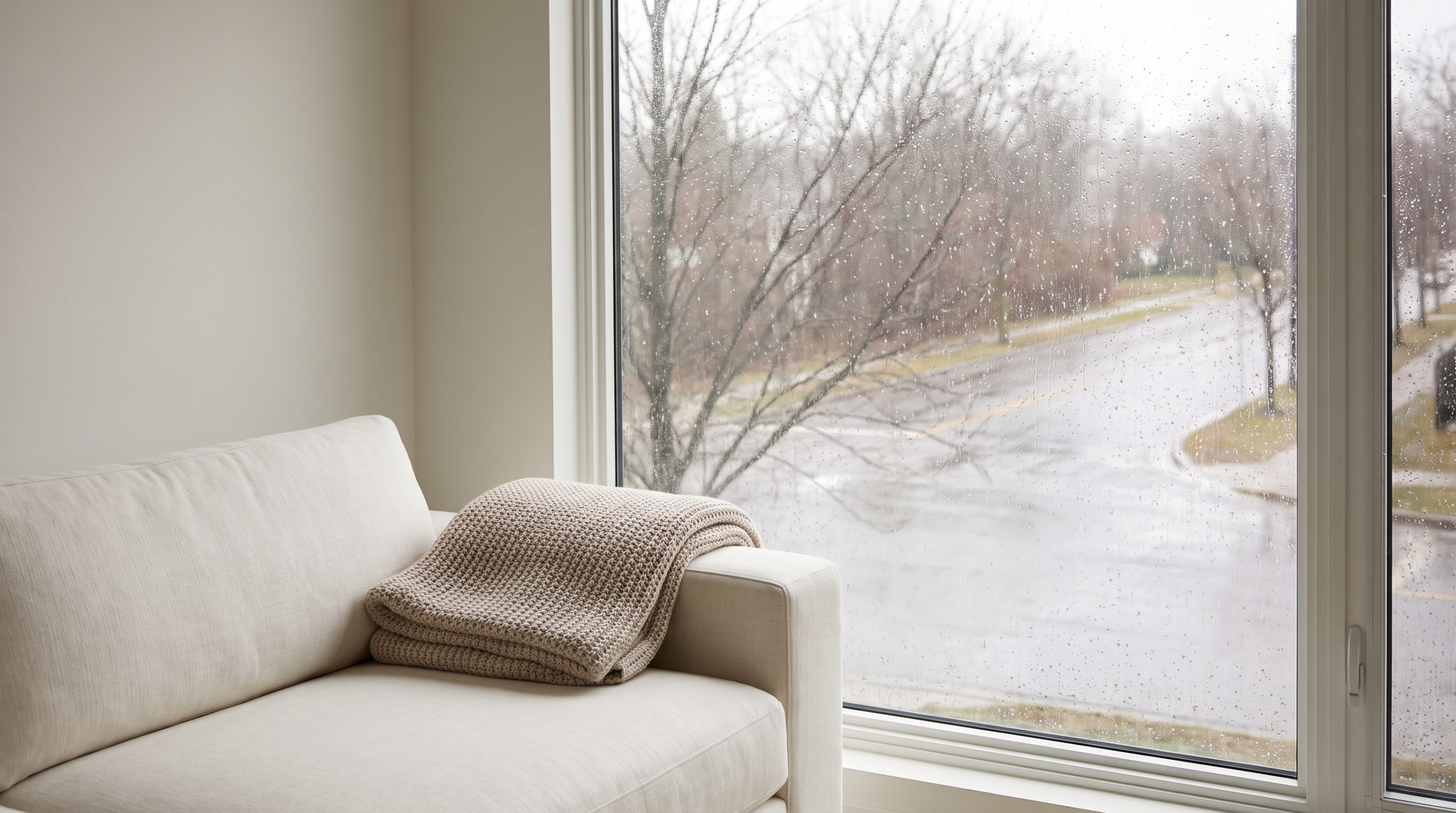 Rain and water intrusion conditions in a residential room