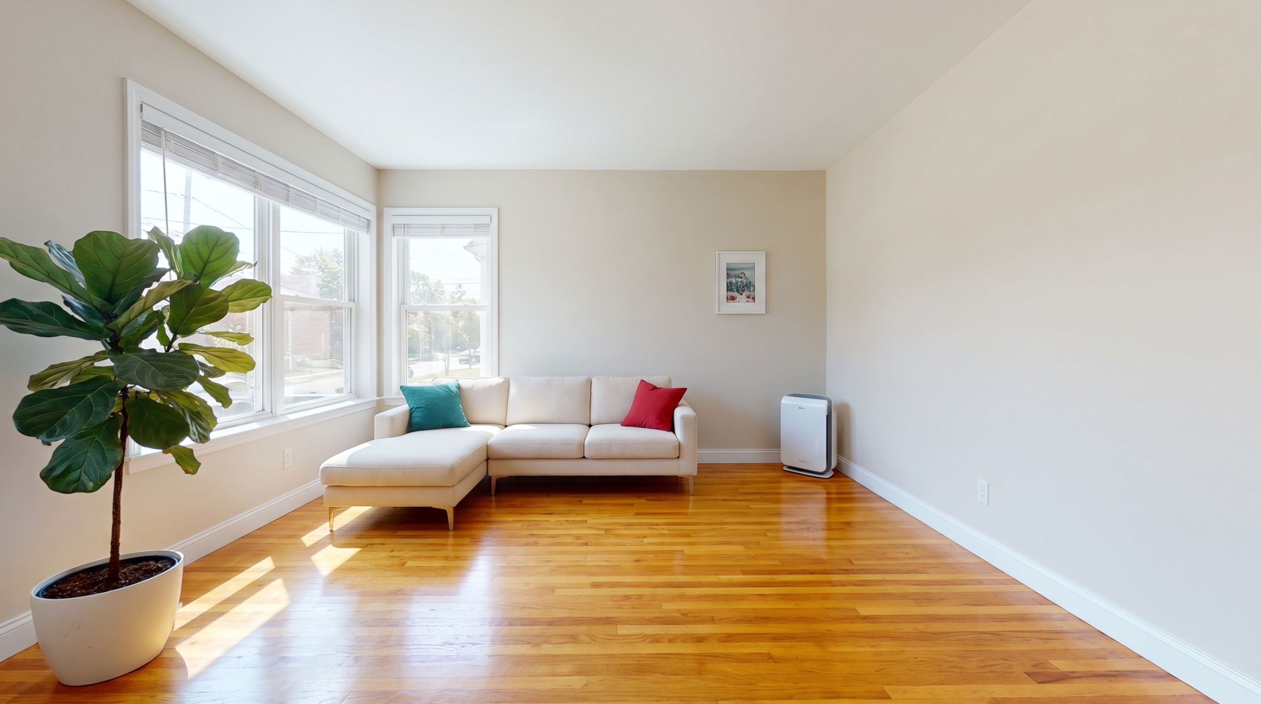 Clean dry residential interior after restoration planning